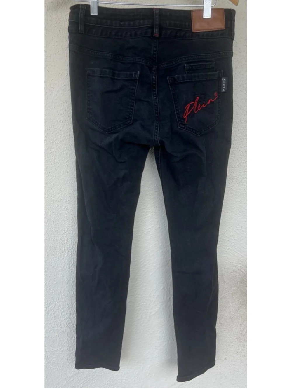 Philipp Plein Straight Supreme Skull Black Jean Pants Men’s Size 32 Slim Fit